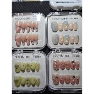 MOCYNE Press On Nails Bundle 4 Mixed Styles Short/Medium/Long New Sealed Lot